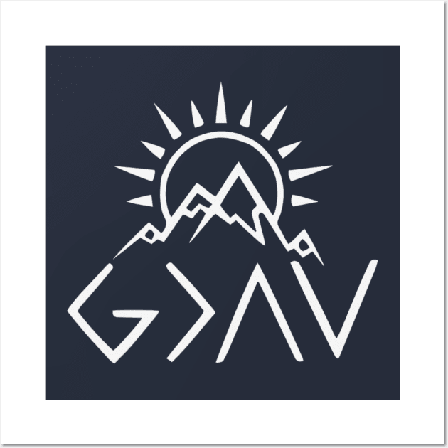 God is Greater than the Highs and Lows T-Shirt - Faith-Inspired Apparel Wall Art by Boriuano's Apparel Shop